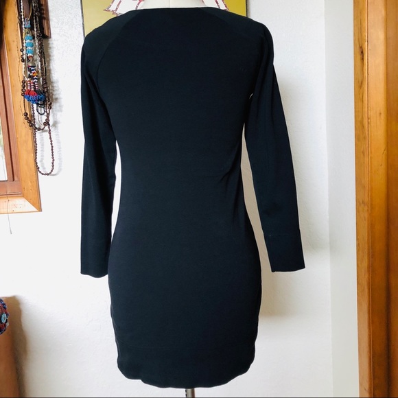 Ethos Paris Yoke Tunic Minidress in Black Medium - Picture 2 of 5